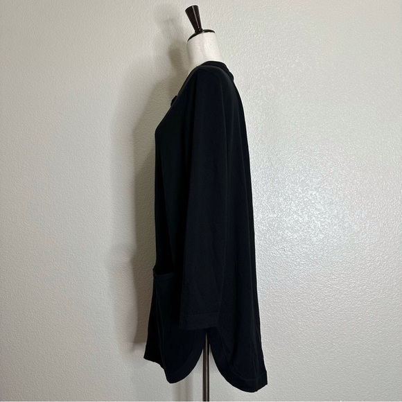 J. Jill Wool Blend Women''s Black Button Down Long Cardigan Sweater, Sz Medium - Picture 7 of 12